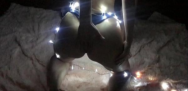  Blowjob and facial in Christmas by sexy wife KleoModel